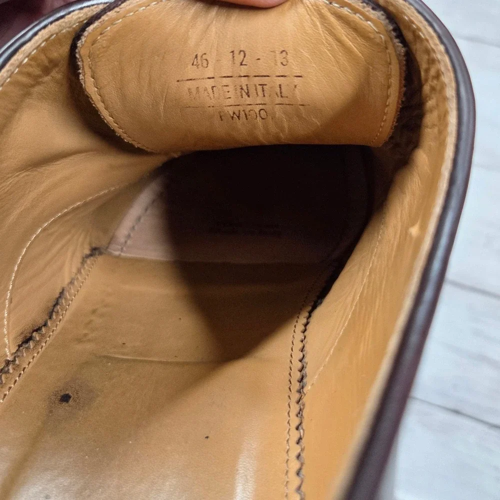 Suitsupply Derby Shoes Mens 13 Dark Brown‎ Apron Toe Leather Made in Italy FW100
